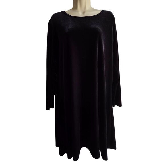 Jacqueline Ferrar VTG 90s Velour Mini Dress Black Whimsygoth Party Sz 12 - Picture 3 of 10